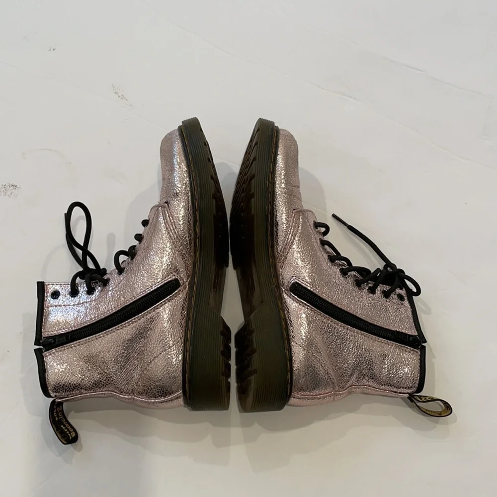 Dr. Martens 1460J shiny rose pink pascal 8eye leather boots 5